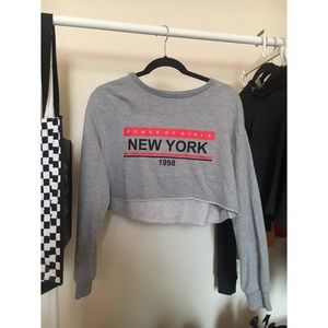 cropped sweatshirt